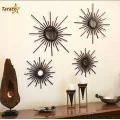 ست آینه دکوراتیو دست ساز ستایش رنگ قهوه ای تیره تاراکو دکور