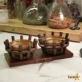 جاشمعی دست ساز مروارید دوتایی تاراکو دکور